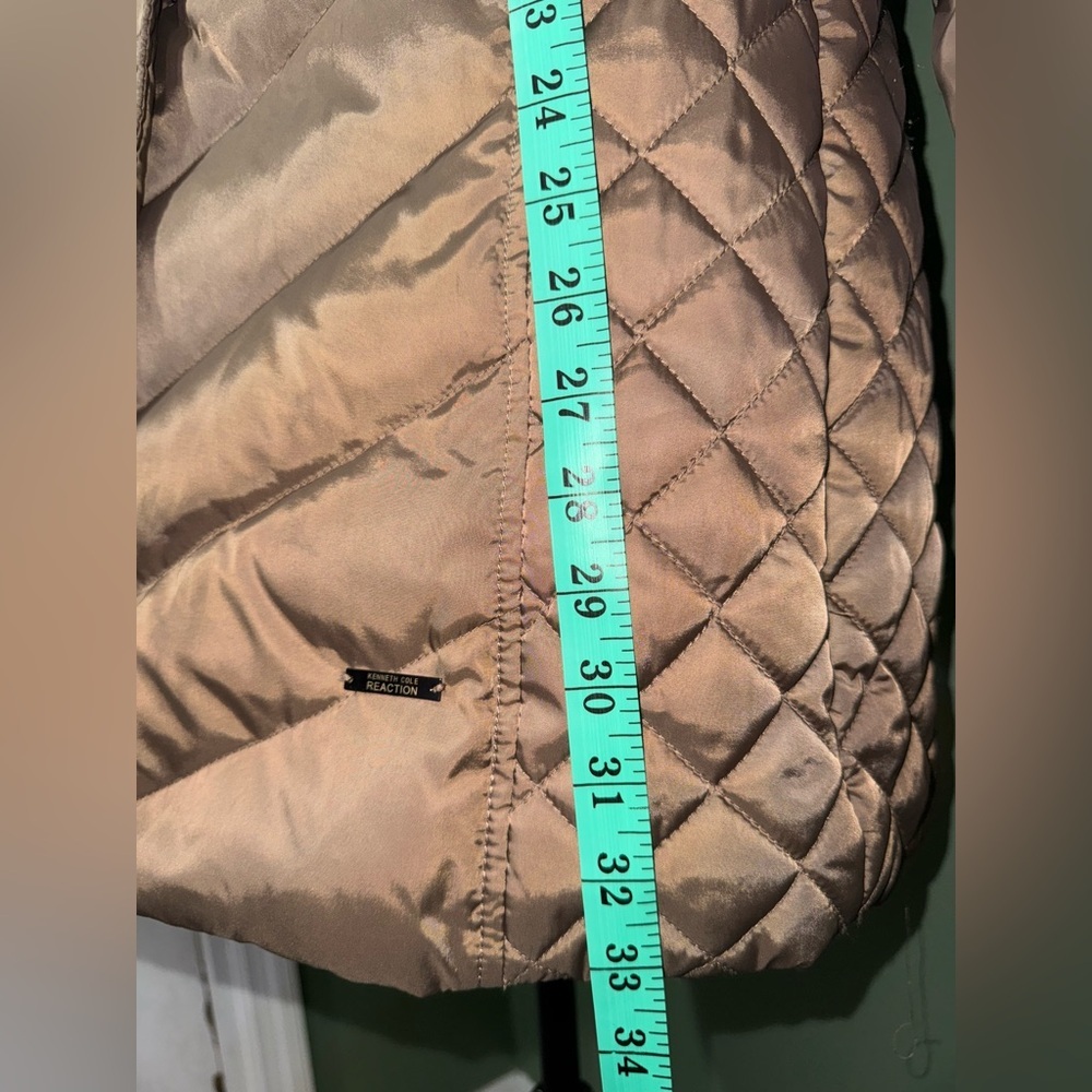 Kenneth Cole Reaction  Women's Quilted Puffer Coat - Brown - Picture 7 of 11